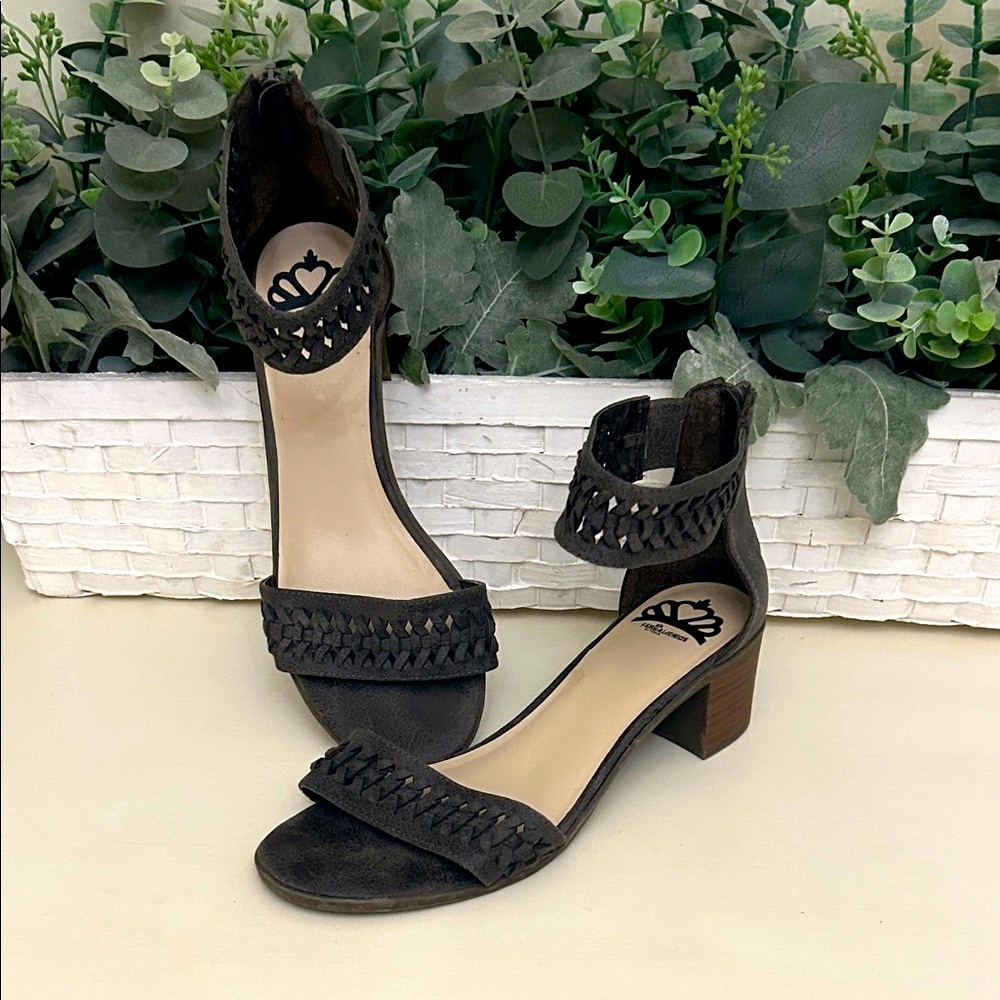 Fergalicious Gray Heeled Sandals size 8